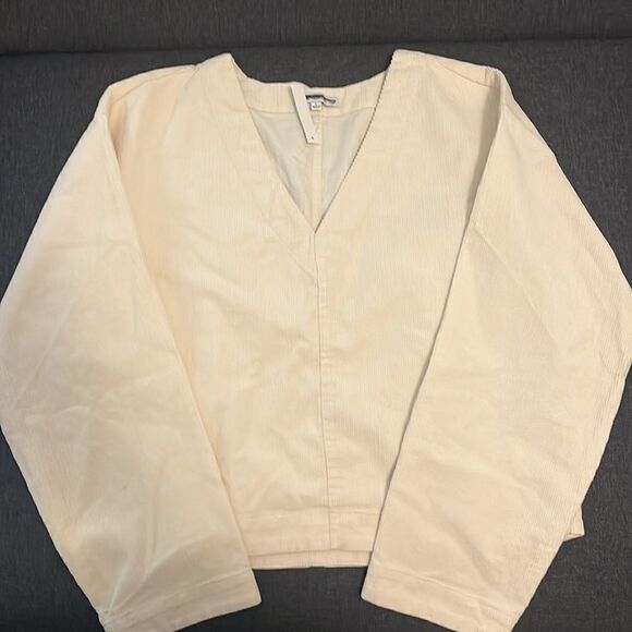 Madewell Waffle-Knit Relaxed V-Neck Top - Picture 5 of 7